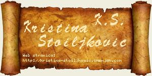 Kristina Stoiljković vizit kartica